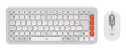 Image de Logitech POP Icon Combo clavier Souris incluse Universel Bluetooth AZERTY Français Orange, Blanc (920-013110)
