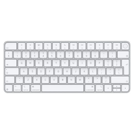 Image de Apple Magic Keyboard avec Touch ID pour les Mac avec puce - Anglais international - QWERTY Clavier - Argent,Blanc (MXCK3Z/A)