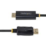 Image de StarTech.com Câble Adaptateur DisplayPort vers HDMI de 1m avec Connecteurs à Verrouillage, 4K 60Hz, HDR, Convertisseur Vidéo DP vers HDMI Unidirectionnel, DP Desktop v ... (1M-DP-HDMI-4K60-GR)