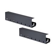 Image de StarTech.com Lot de 2 Bacs de Gestion des Câbles sous Bureau, Longueur 106cm (53cm par Plateau), Organiseur de Câbles Métallique à Fentes, Installation par Vis, Supp ... (S2MB-DESK-CABLE-TRAY)