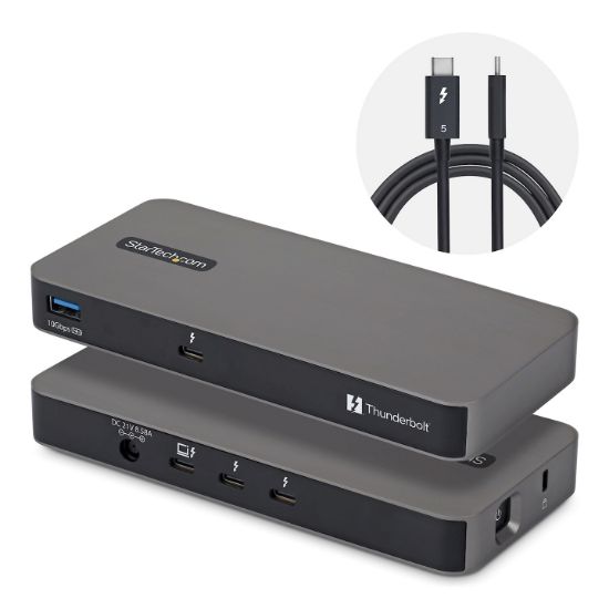 Image de StarTech.com Hub Thunderbolt&trade; 5 à 4 Ports avec Thunderbolt&trade; Share KVM, 80/120 Gbps, Multi-Écrans 8K, PD 140W, USB-A 10 Gbps, TB4 et USB4, MacBook M4 Pro M4 Max ... (303UE-TB5-HUB)