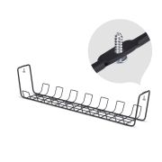 Image de StarTech.com Bac de Rangement de Câbles sous Bureau, Longueur 61,5cm, Organiseur de Câbles Métallique de Type Panier, Installation à Visser, Support pour Multiprise, ... (S1MB-DESK-CABLE-TRAY)