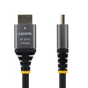 Image de StarTech.com câble HDMI 1,5 m HDMI Type A (Standard) Noir, Argent (HDMMV5F)
