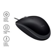Image de Logitech B110 Silent souris Ambidextre USB Type-A Optique 1000 DPI (910-005508)