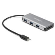 Image de StarTech.com Hub USB-C à 3 Ports avec Lecteur de Carte SD - 3 x USB-A & 1 x Slot SD - Mini Hub USB 3.2 Gen 2 (10Gbps) Type C pour PC Portable - Alimenté par Bus - Compatible ... (HB31C3ASDMB)