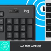 Image de Logitech MK295 Silent Wireless Combo clavier Souris incluse Bureau USB QWERTY US International Graphite (920-009800)