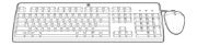Image de HP E USB BFR with PVC Free US Keyboard and Mouse Kit - QWERTY Clavier - Noir (631341-B21)