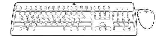 Image de HP E USB BFR with PVC Free US Keyboard and Mouse Kit - QWERTY Clavier - Noir (631341-B21)
