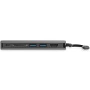 Image de StarTech.com Adaptateur Multiport USB-C - Mini Dock USB-C avec HDMI 4K, 3x USB 3.0 Hub, SD/SDHC, GbE, 60W PD 3.0 Pass-Through - Station d'Accueil USB-C pour PC Portable Type ... (DKT30CSDHPD3)