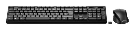 Image de Belkin Ensemble et souris sans fil - AZERTY Clavier - Noir (BBZ010FR)