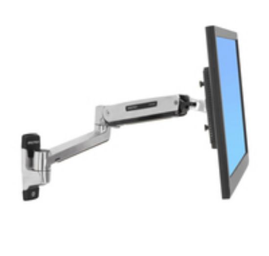 Image de Ergotron LX Sit-Stand Wall Mount LCD Arm Support d'écran - Acier inoxydable (45-353-026)