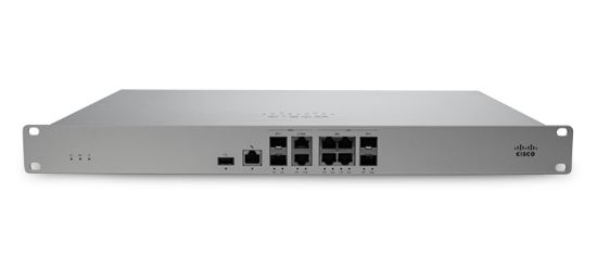 Image de Cisco Meraki WAN: two 10 GbE SFP+, two 2.5 GbE RJ45 (one PoE), one USB Pare-feu (MX105-HW)