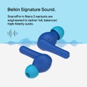 Image de Belkin SoundForm Nano 2 Casque - Bleu (AUC011BTBL)