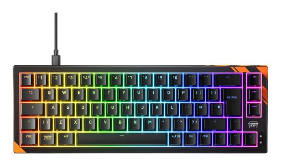 Image de CHERRY K5 PRO TMR COMPACT clavier Gaming USB QWERTY Anglais britannique Noir, Orange (G8E-24200LACAGB-2)