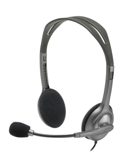 Image de Logitech H111 Casque Avec fil Arceau Bureau/Centre d'appels Gris (981-000593)