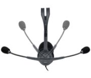 Image de Logitech H111 Casque Avec fil Arceau Bureau/Centre d'appels Gris (981-000593)