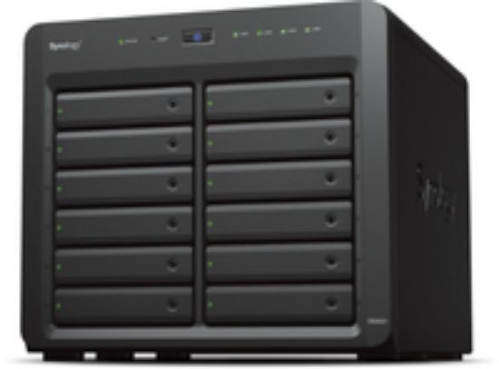 Image de Synology DiskStation AMD Ryzen V1500B, 4 GB DDR4, 12x SATA HDD, 4x RJ-45, 2x USB 3.2, 270x300x340 mm Serveur de stockage de données - Noir (DS2422+)