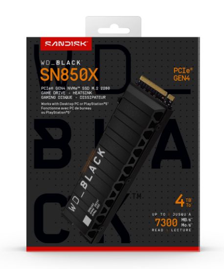 Image de Western Digital WD_BLACK SN850X NVMe SSD (WDS400T2XHE-00BCA0)