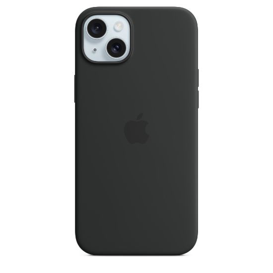 Image de Apple Coque en silicone avec MagSafe pour iPhone 15 Plus - Noir (MXQR3ZM/A)