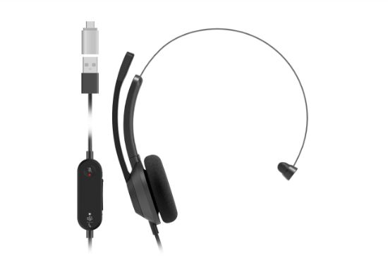 Image de Cisco Headset 321Q USB-C, Wired Single On-Ear Headphones, Microsoft Teams Controller with USB-C, Carbon Black, 2-Year Limited Liability Warranty Casque - Noir (HS-W-321Q-C-USBC)