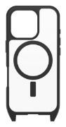 Image de OtterBox React Series Necklace Magsafe pour iPhone 16 Pro with Strap, Black Crystal (Clear/Black) - Noir,Transparent (77-96830)