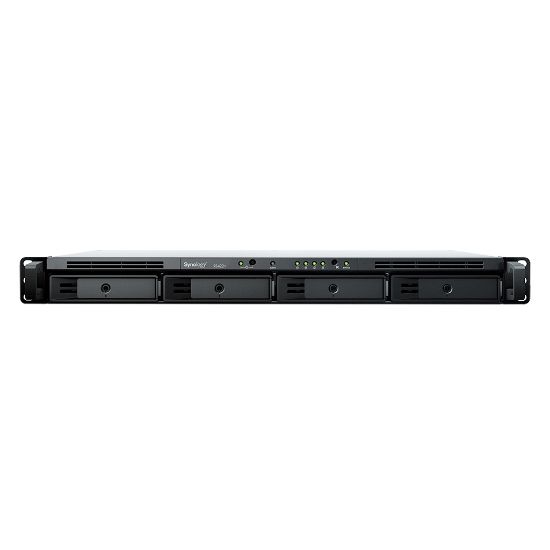 Image de Synology RackStation 1U, 4x 2.5/3.5" SATA HDD, AMD Ryzen R1600 2.6 GHz, 2 GB DDR4 ECC, 2x 1GbE RJ-45, 1 x USB 3.2, 100-240V, 50/60 Hz, 44 x 430.5 x 295.5 mm, 4.38 kg Serveur de s ... (RS422+)