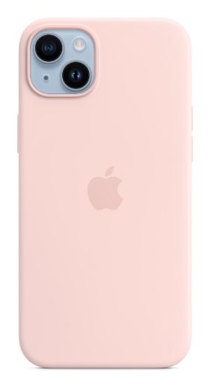 Image de Apple Coque en silicone avec MagSafe pour iPhone 14 Plus - Rose craie (MW523ZM/A)
