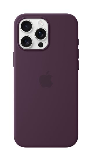 Image de Apple Coque en silicone avec MagSafe pour iPhone 16 Pro Max - Prune - Couleur prune (MYYW3ZM/A)