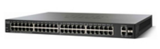 Image de Cisco Small Business 50x RJ-45 Gigabit Ethernet, 2x Gigabit RJ45/SFP combo, 100Gbps, 74.4Mpps, 8192 MAC, PoE 375 W, L2, Managed, AU Switch - Noir (SG220-50P-K9-EU-RF)