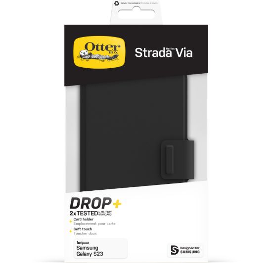 Image de OtterBox Strada Via Coque pour Galaxy S23, Étui folio de protection antichoc, antichute, fin et doux au toucher avec porte-cartes, supporte 2 x plus de chutes que la norme mili ... (77-91285)