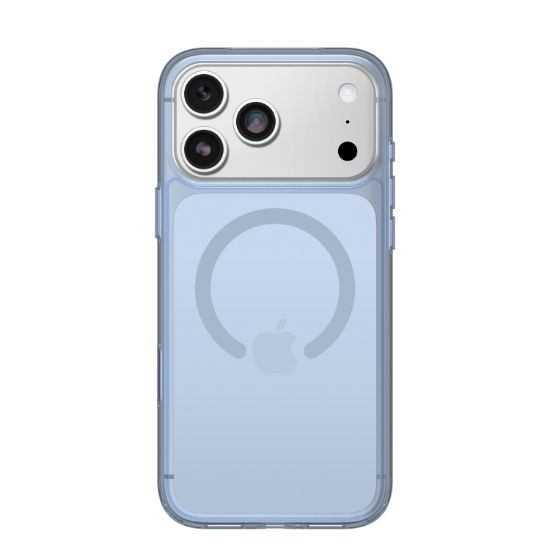 Image de OtterBox Symmetry Clear MagSafe Series pour Apple iPhone 17 Pro Max, Silver Glade - Bleu,Transparent (77-98874)