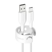Image de PanzerGlass empower™ by ® Racing 60W USB-A to USB-C Cable | USB 2.0 | 1.2M | Silver White câble USB Blanc (EM30290)