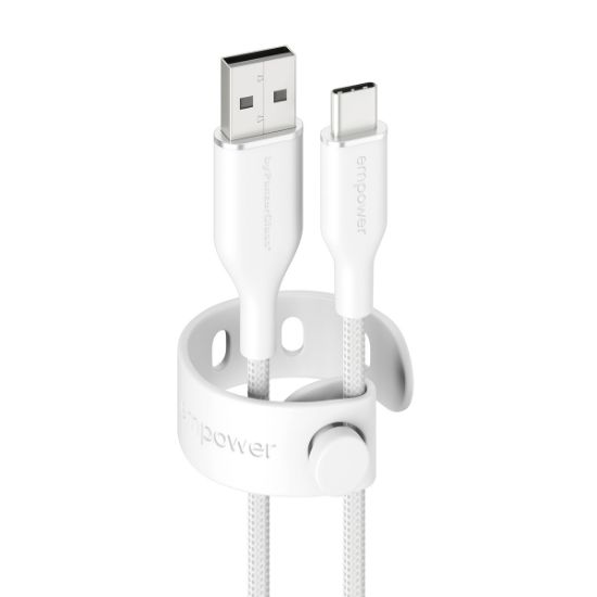 Image de PanzerGlass empower™ by ® Racing 60W USB-A to USB-C Cable | USB 2.0 | 1.2M | Silver White câble USB Blanc (EM30290)