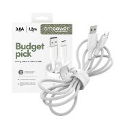 Image de PanzerGlass empower™ by ® Racing 60W USB-A to USB-C Cable | USB 2.0 | 1.2M | Silver White câble USB Blanc (EM30290)