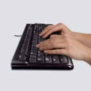 Image de Logitech K120 Corded Keyboard clavier Bureau USB AZERTY Belge Noir (920-002482)