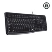 Image de Logitech K120 Corded Keyboard clavier Bureau USB AZERTY Belge Noir (920-002482)