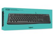 Image de Logitech K120 Corded Keyboard clavier Bureau USB AZERTY Belge Noir (920-002482)