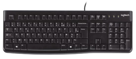 Image de Logitech K120 Corded Keyboard clavier Bureau USB AZERTY Belge Noir (920-002482)