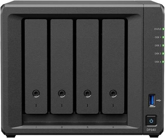 Image de Synology ActiveProtect appliance DP320, 4 x 8 TB HDD+2 x 400 GB SSD, AMD R1600, 5.2 kg Serveur de stockage de données - Noir (DP340)