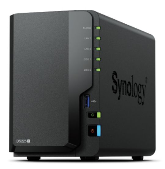 Image de Synology DiskStation 2 Bay NAS Serveur de stockage de données - Noir (DS225+)