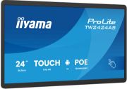 Image de iiyama Écran d'affichage dynamique Écran plat interactif 60,5 cm (23.8") Wifi 450 cd/m² Full HD Noir Écran tactile Intégré dans le processeur Android 24/7 (TW2424AS-B3P)