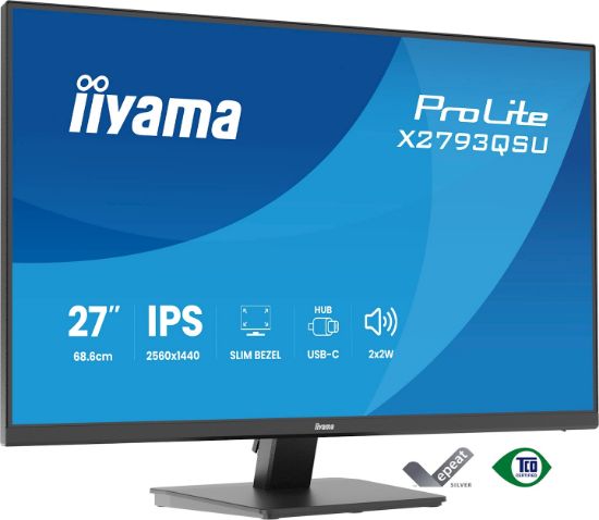 Image de iiyama ProLite écran plat de PC 68,6 cm (27") 2560 x 1440 pixels Quad HD LED Noir (X2793QSU-B1)