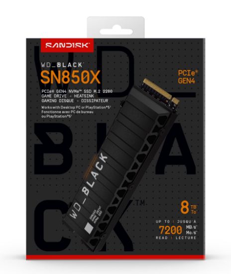 Image de Western Digital WD_BLACK SN850X NVMe SSD (WDS800T2XHE-00CDD0)
