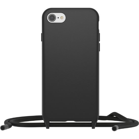 Image de OtterBox React Necklace Coque pour iPhone SE (3rd/2nd gen)/8/7, coque de protection ultra fine avec collier réglable et amovible, testé selon les normes militaires. Noir (77-92273)