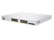 Image de Cisco Business 250, 24 10/100/1000 PoE+ ports with 195W power budget, 4 Gigabit SFP, EU Switch - Argent (CBS250-24P-4GUK-RF)