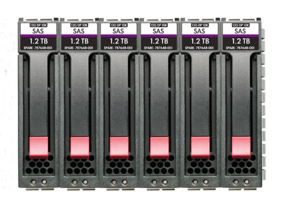 Image de HP E Bundle de 6 disques durs MSA 5.4 To SAS 12G Enterprise 15 000 tr/min Petit facteur de forme (2.5 po) M2 Disque dur interne (R0Q64A)