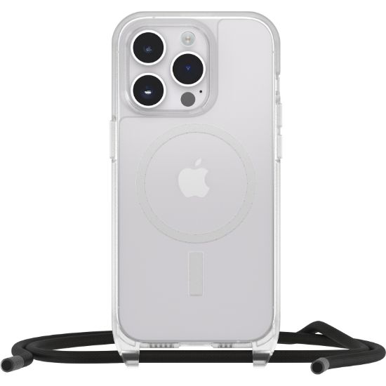 Image de OtterBox React Necklace Coque avec MagSafe pour iPhone 14 Pro Max, coque de protection ultra fine avec collier réglable et amovible, testé selon les normes militaires, Clear - ... (77-92298)