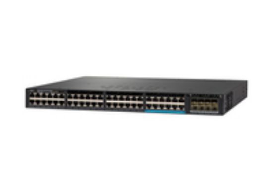 Image de Cisco Catalyst 3650-48TS-L, Standalone, 1U, 48 x 10/100/1000 Ethernet, 4x1G Uplink ports, DRAM 4GB, Flash 2GB, 250W, LAN Base Switch - Noir (WS-C3650-48TS-L-RF)