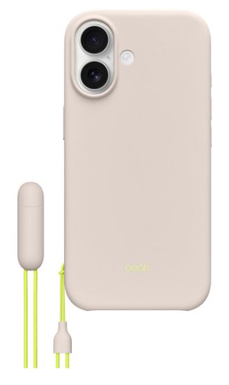 Image de Apple Coque Beats Kickstand avec MagSafe et Commande de l’appareil photo pour iPhone 17 - Gris gypse - Citron vert,Couleur de la pierre (MGTL4LL/A)