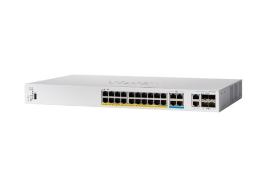 Image de Cisco Catalyst 1300-24MGP-4X Managed, 16 Port GE, 8 Port 2.5GE, PoE, 4x10GE SFP+, Limited Lifetime Protection Switch - Gris (C1300-24MGP-4X)